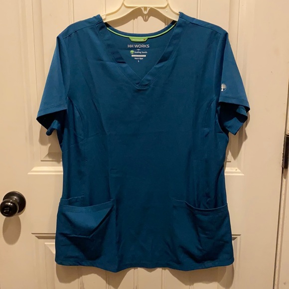 Healing Hands, HH WORKS, Caribbean Blue Scrubs - Picture 2 of 7